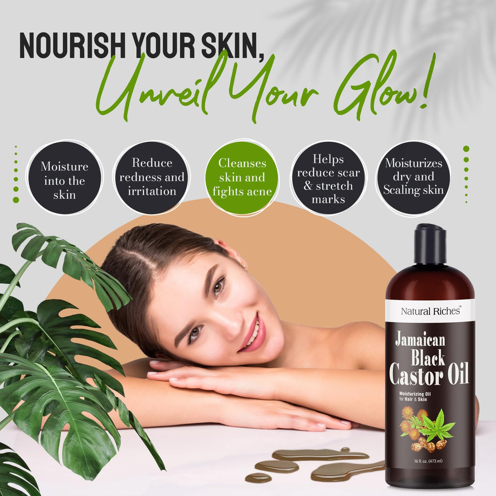 Natural Riches oil on hair, nourishing scalp and adding shine.