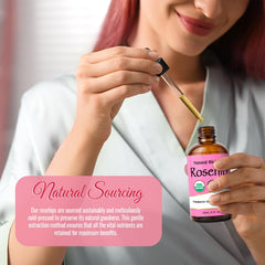 Natural Riches Rosehip Seed Oil nourishes hair and nails for strength and shine.
