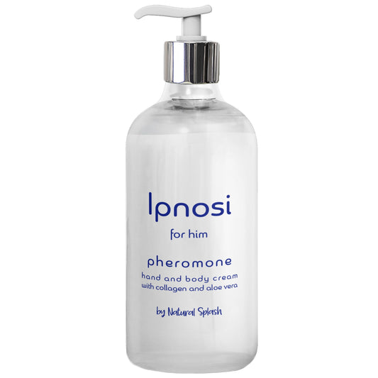 Natural Splash Ipnosi bottle pour demonstrates easy, fast-absorption application.