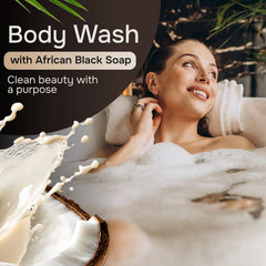 Natural Wunderz African Black Soap Body Wash ideal for sensitive skin care