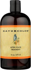 Naturcolor After Color Treatment Shampoo wet hair close-up shows gentle rinse.