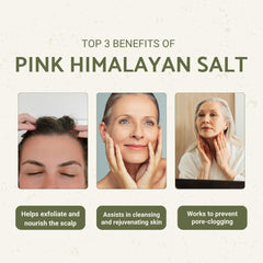 Nature Packaged Pink Himalayan Salt coarse grains close-up – mineral-rich texture for scrubs