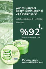 Nature Republic Aloe Gel application on hand demonstrates easy, soothing skincare use.