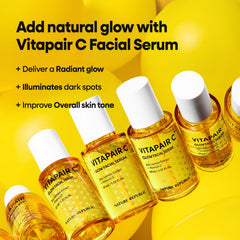 Vitapair C Glow serum applied on refreshed, hydrated skin