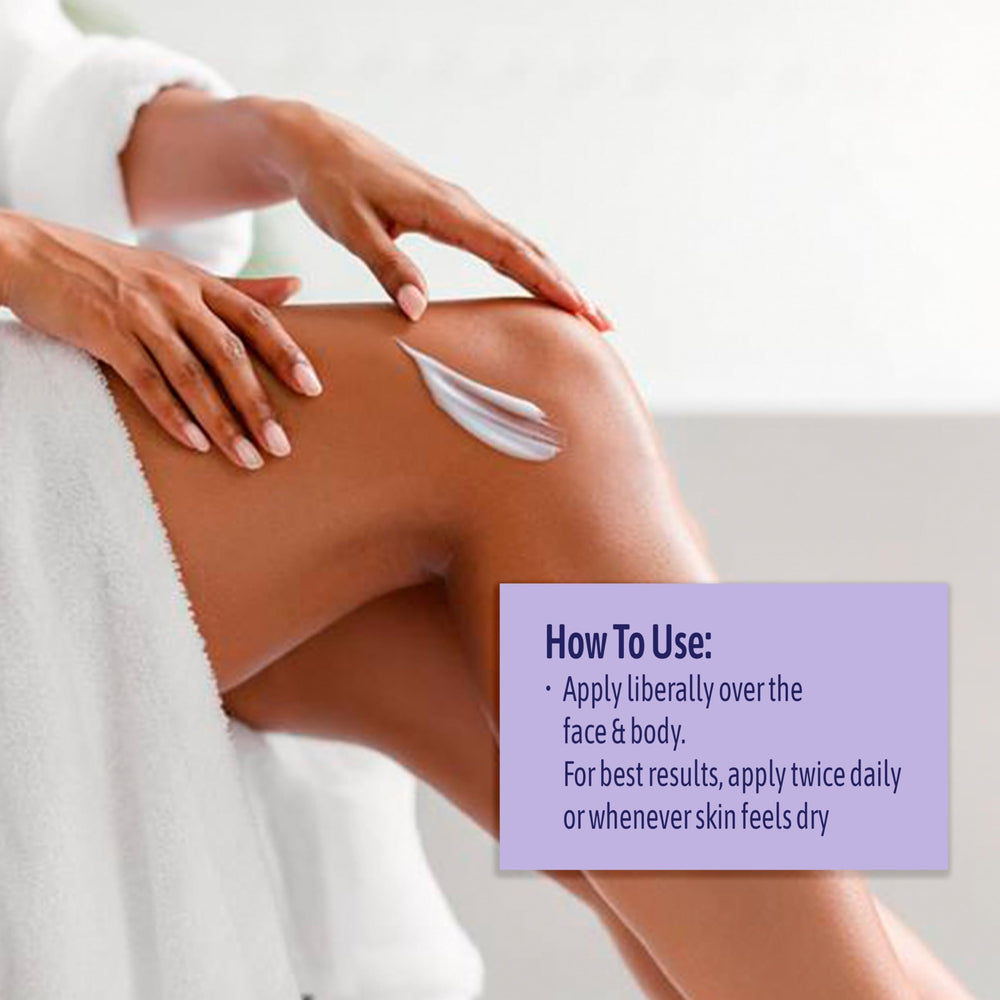 NATURE WELL cream on back-of-hand shows rich hydration without heaviness.