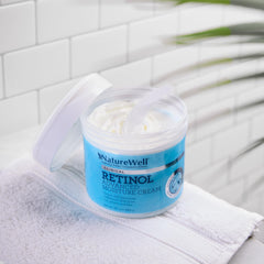NATURE WELL retinol advanced moisture cream jar for the body enhances texture and firmness