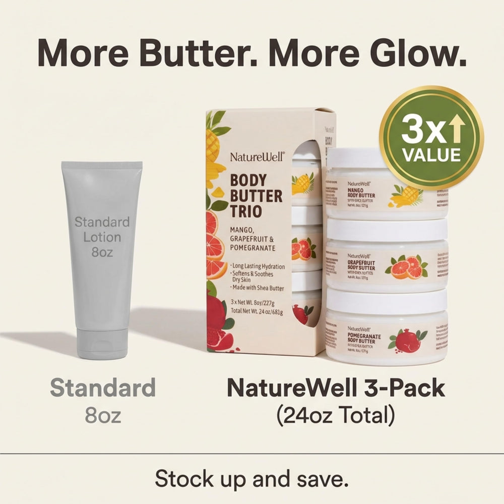Applying Nature Well body butter to skin for smooth, hydrated feel