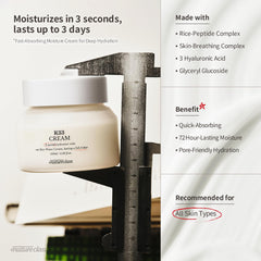 NatureClass R33 label close-up showing fragrance-free formula for sensitive skin.