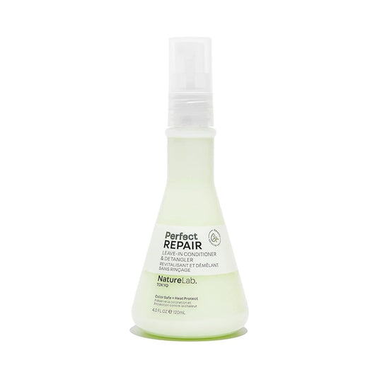 NatureLab.TOKYO Perfect Repair Leave-In Bottle detangles and hydrates for smoother hair.