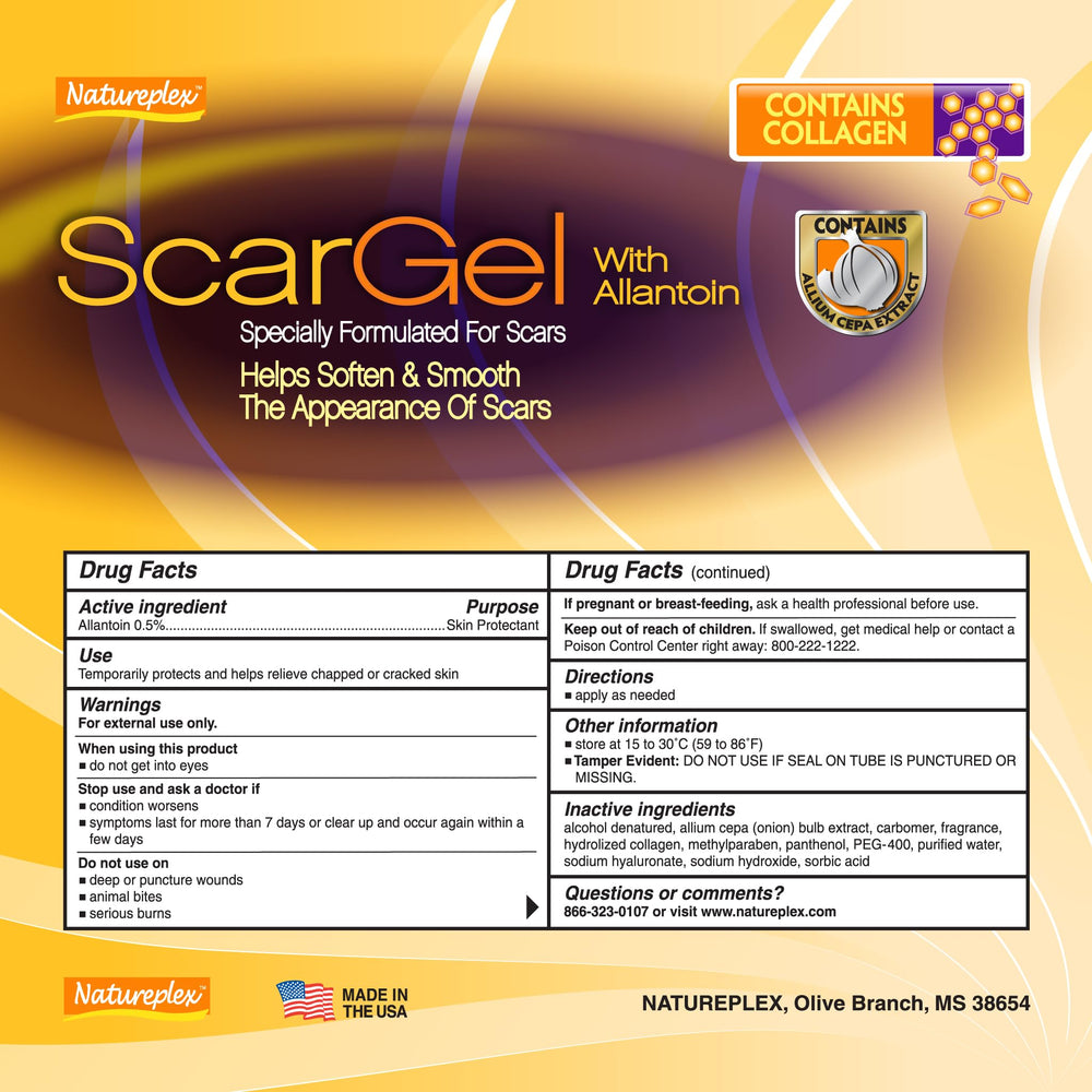 Natureplex Scar Gel fragrance-free formula for sensitive skin