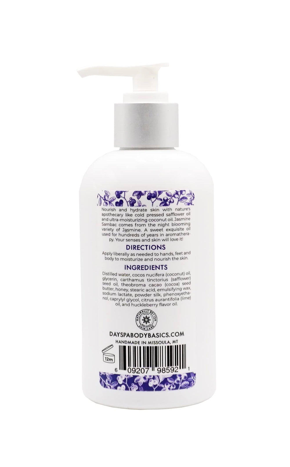 Close-up of Huckleberry Lotion texture, fast-absorbing and non-greasy for daily use