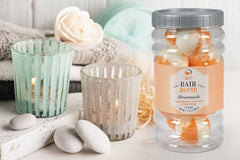 Nature's Beauty Dreamsicle lemon zest bath bomb with bright, refreshing scent