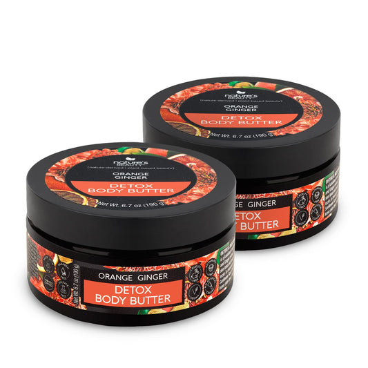Nature's Beauty Orange Ginger Detox Butter Duo Pack nourishes skin with luxurious moisture