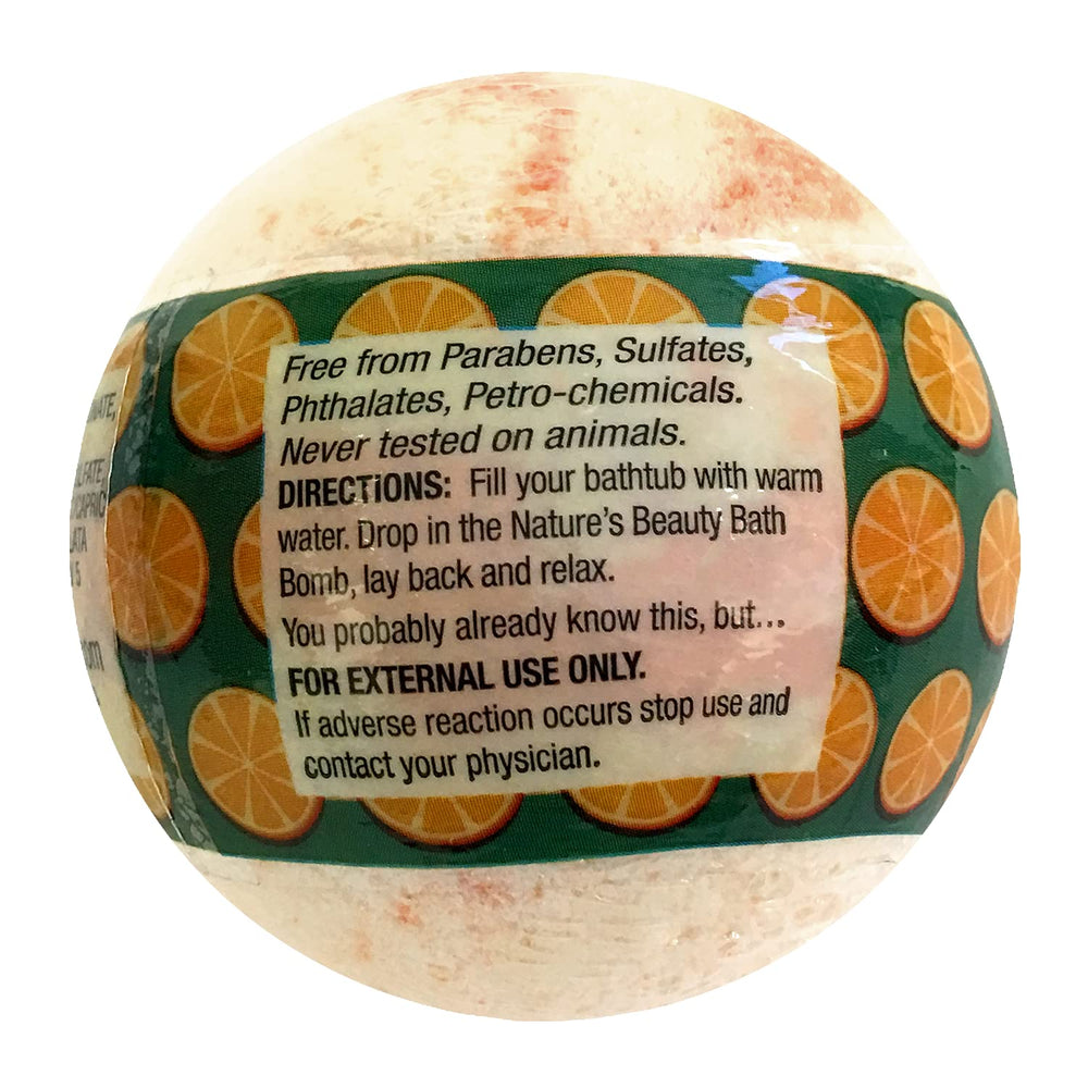 Nature's Beauty citrus bath bomb delivers refreshing, citrusy soak