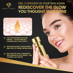 Nature's Blessing NAD+ Serum antioxidant blend protects skin during daily activities.