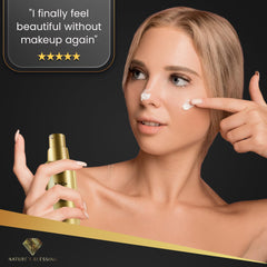 Nature's Blessing NAD+ Serum peptides promote firming and youthful texture.