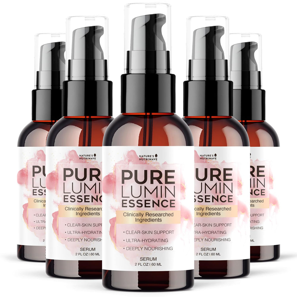 Nature’s NutriWave PureLumin Essence bottle delivering lightweight hydration for daily glow