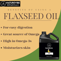 Naturevibe Botanicals Flaxseed Oil on skin—soft, non-greasy finish for daily care.