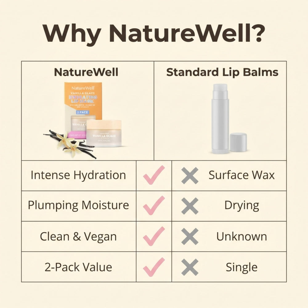 Nature Well Vanilla Glaze vegan and cruelty-free badge on packaging.