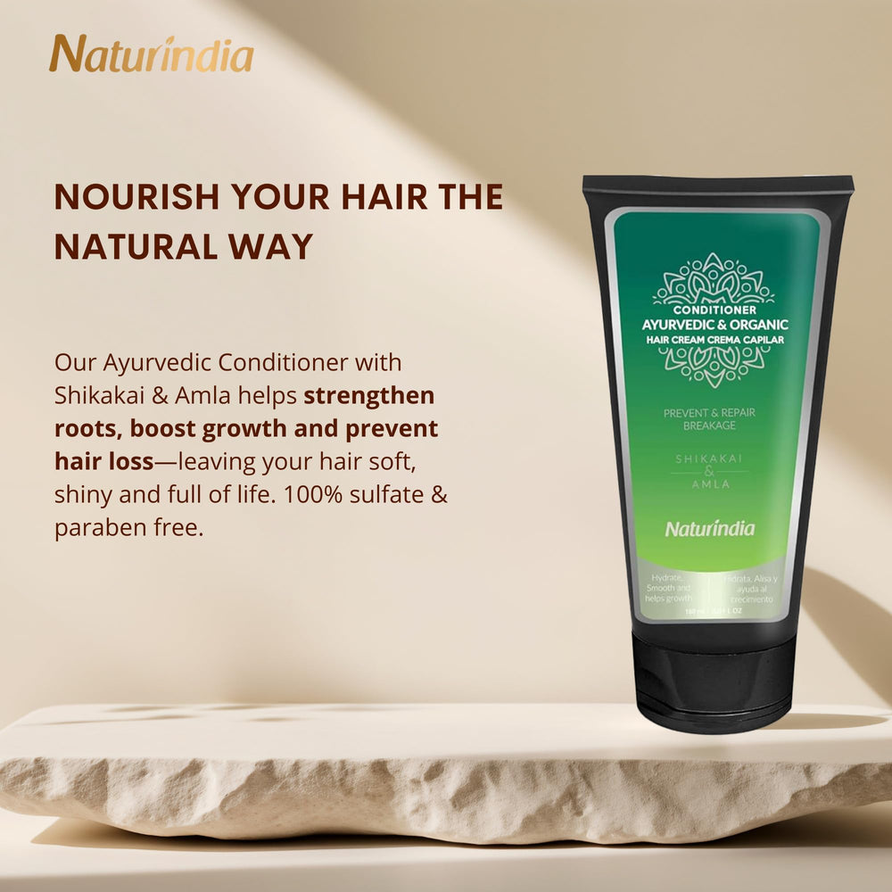 Naturindia Ayurvedic formula conditioner for healthy hair care routine