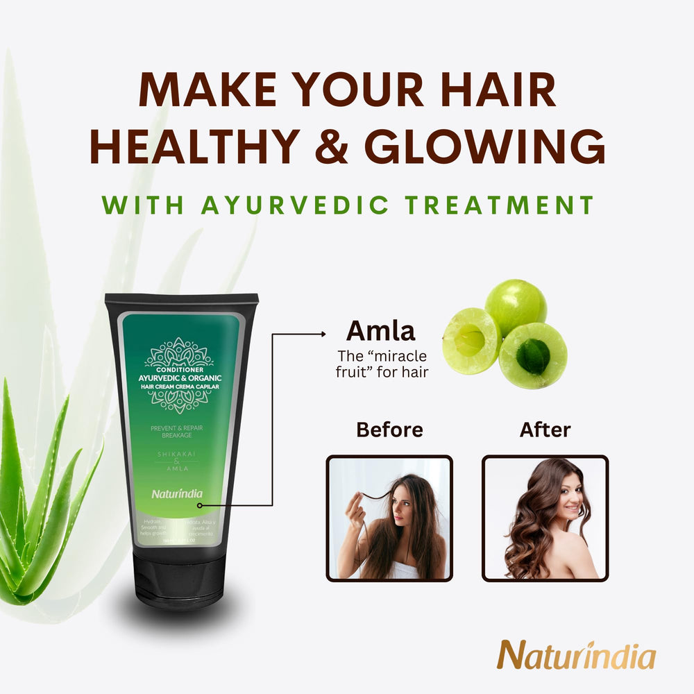 Naturindia aloe vera enriched conditioner bottle for smoothing hydration and shine