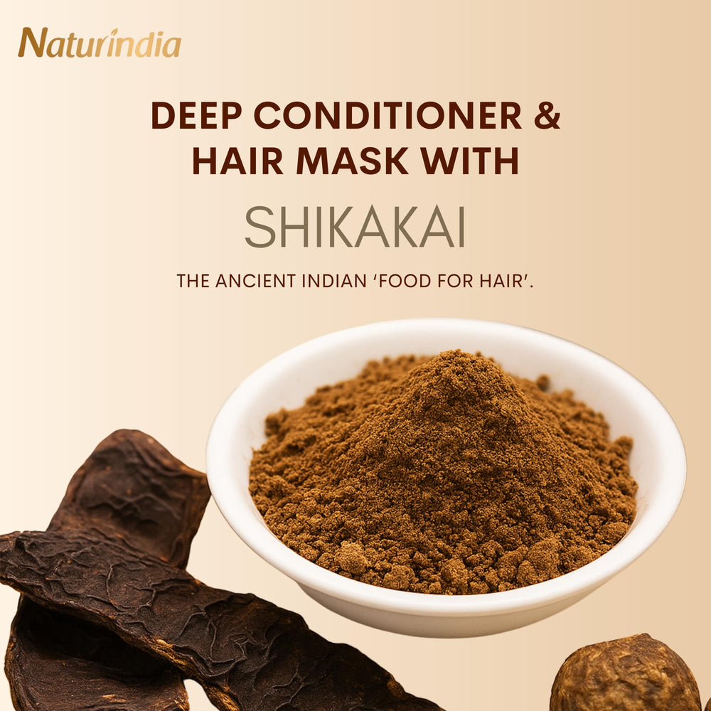 Naturindia deep conditioner application on wet hair for a five-minute treatment