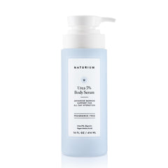 Naturium Urea 5% Body Serum bottle highlighting hydration and barrier support.