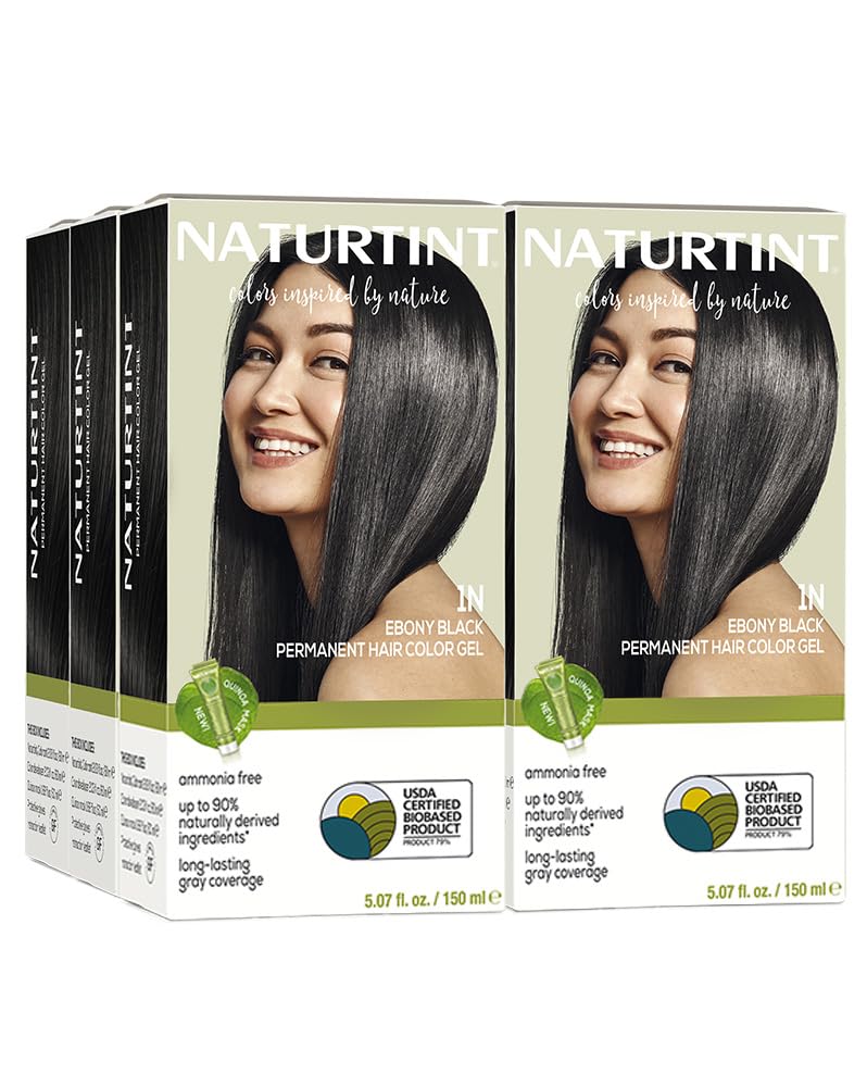 Naturtint 1N Ebony Black color palette for natural-looking shade depth.