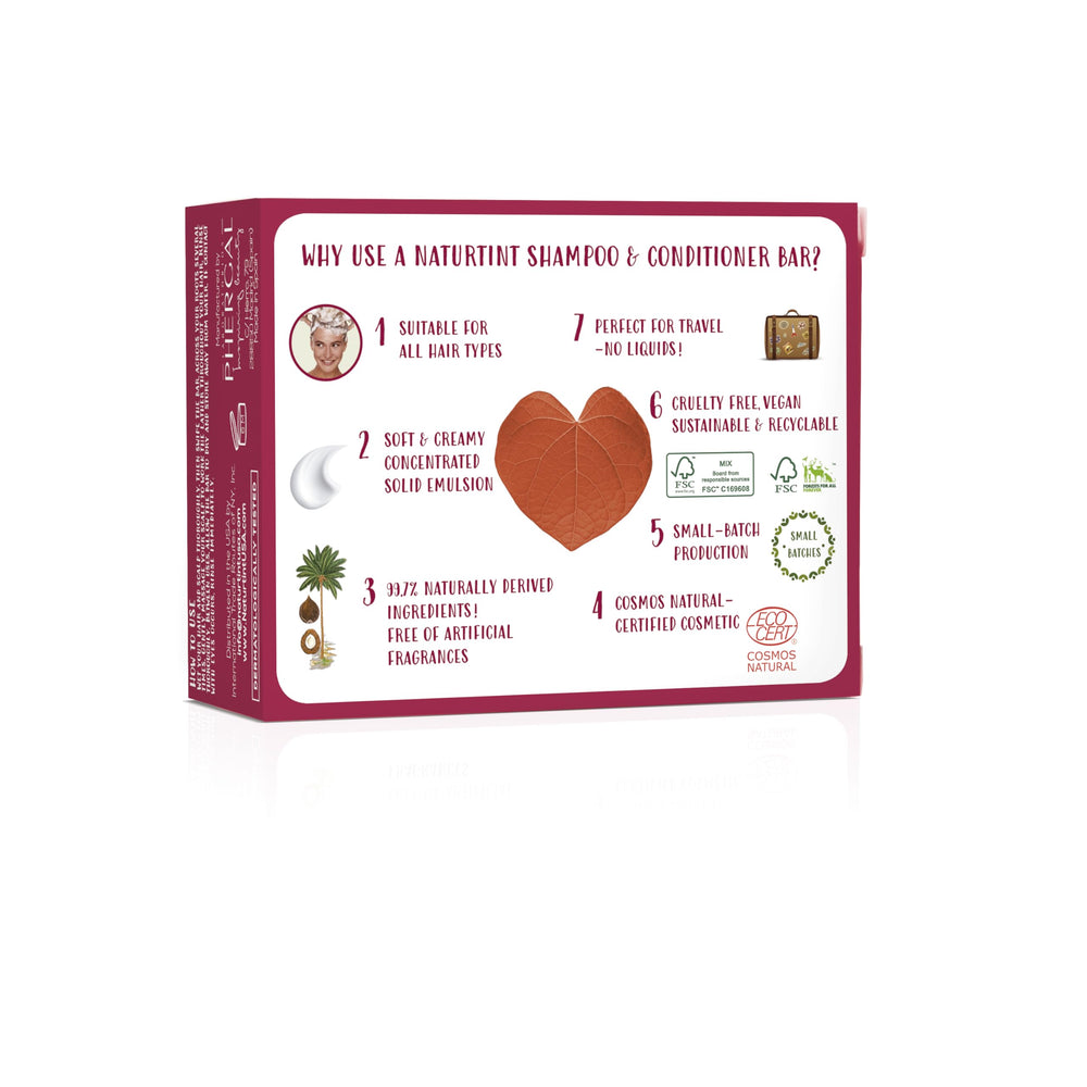 Naturtint shampoo bar cinnamon after-use shine and healthy-looking hair.