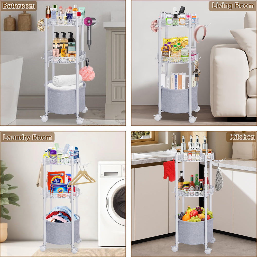 NauwaBarn rolling makeup cart gift-ready for beauty lovers and space-challenged rooms.