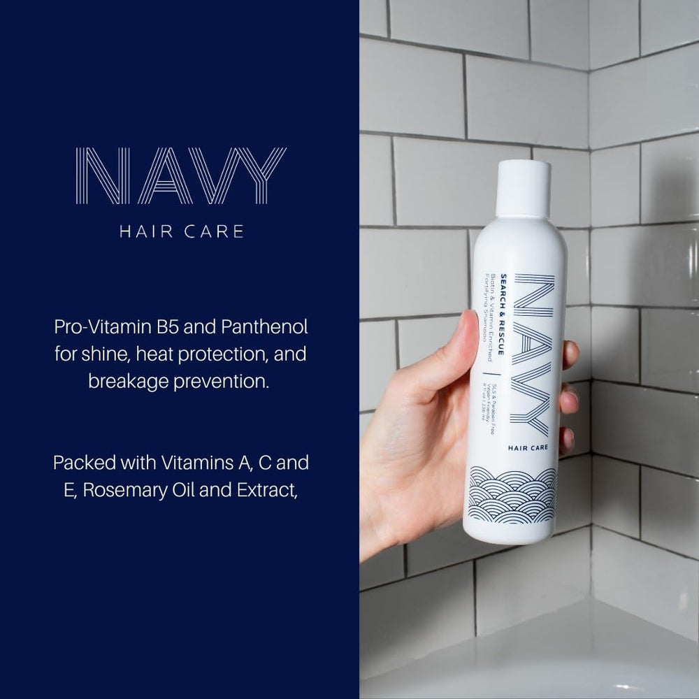 NAVY HAIR CARE Search and Rescue shampoo two-pack set, convenient for ongoing use.