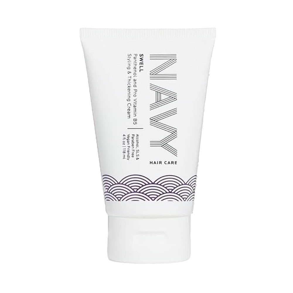 NAVY HAIR CARE Swell Thickening Cream bottle showing lightweight styling for added volume