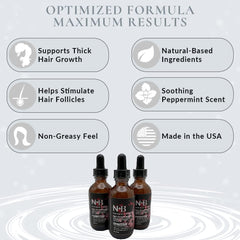 N+B Hair Growth Serum peppermint oil aroma for refreshing experience.