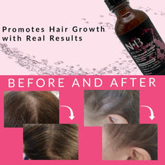 N+B Hair Growth Serum scalp massage action demonstrates even distribution.