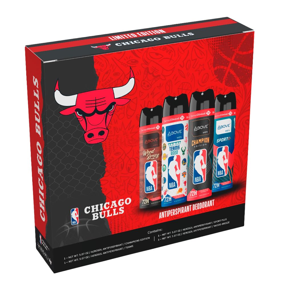 NBA Chicago Bulls 4-pack packaging with Bulls logo for fans