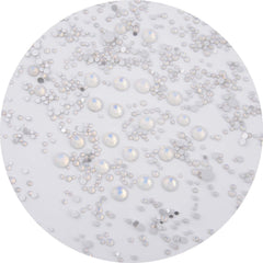 NCB 8000pcs flatback crystals closeup highlighting dazzling facets for wearable glam.