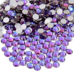 Close-up of NCB glass rhinestones in Purple Velvet for crafts and fashion accents.