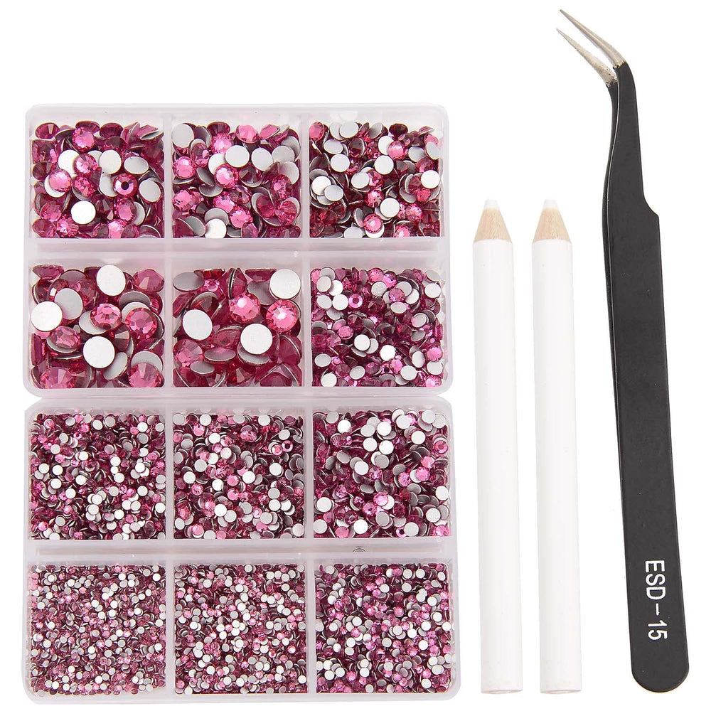 NCB Rose Mix flatback rhinestones for nails; stunning sparkle for DIY crafts