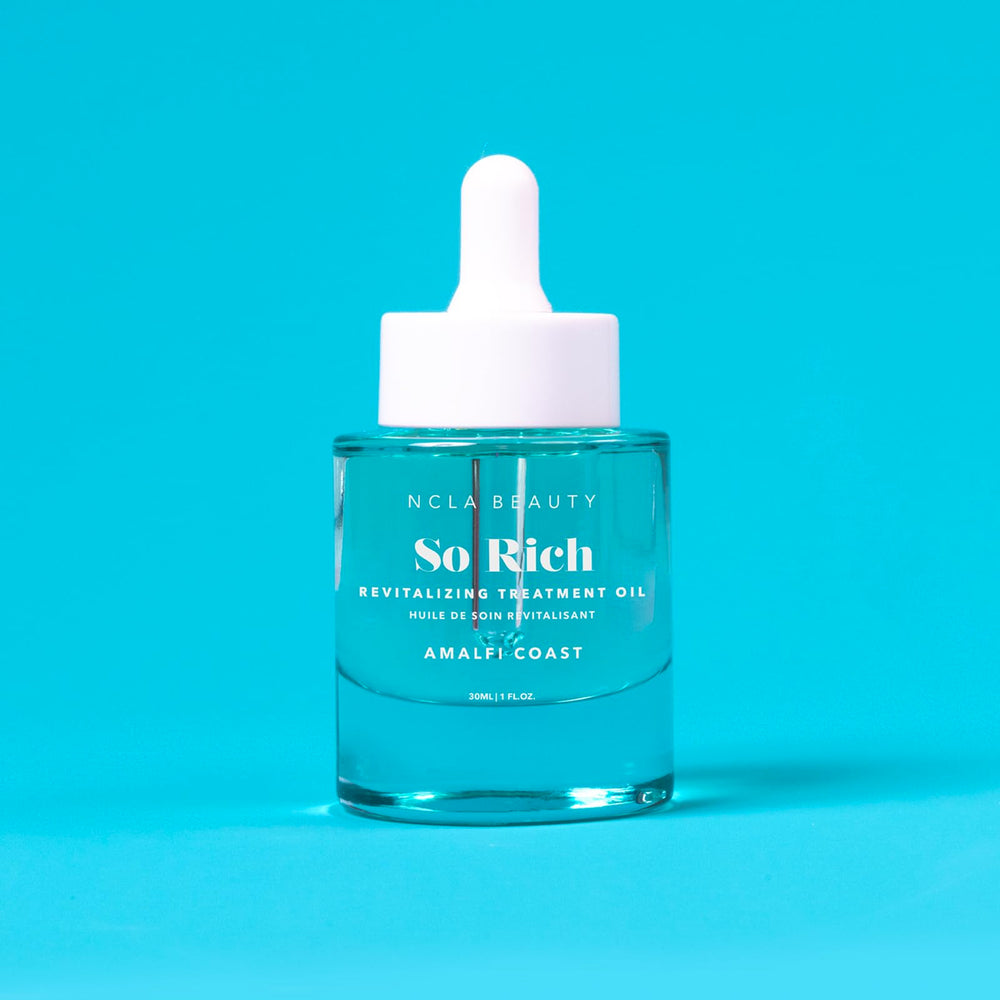 NCLA So Rich bottle during hand care routine for soft skin