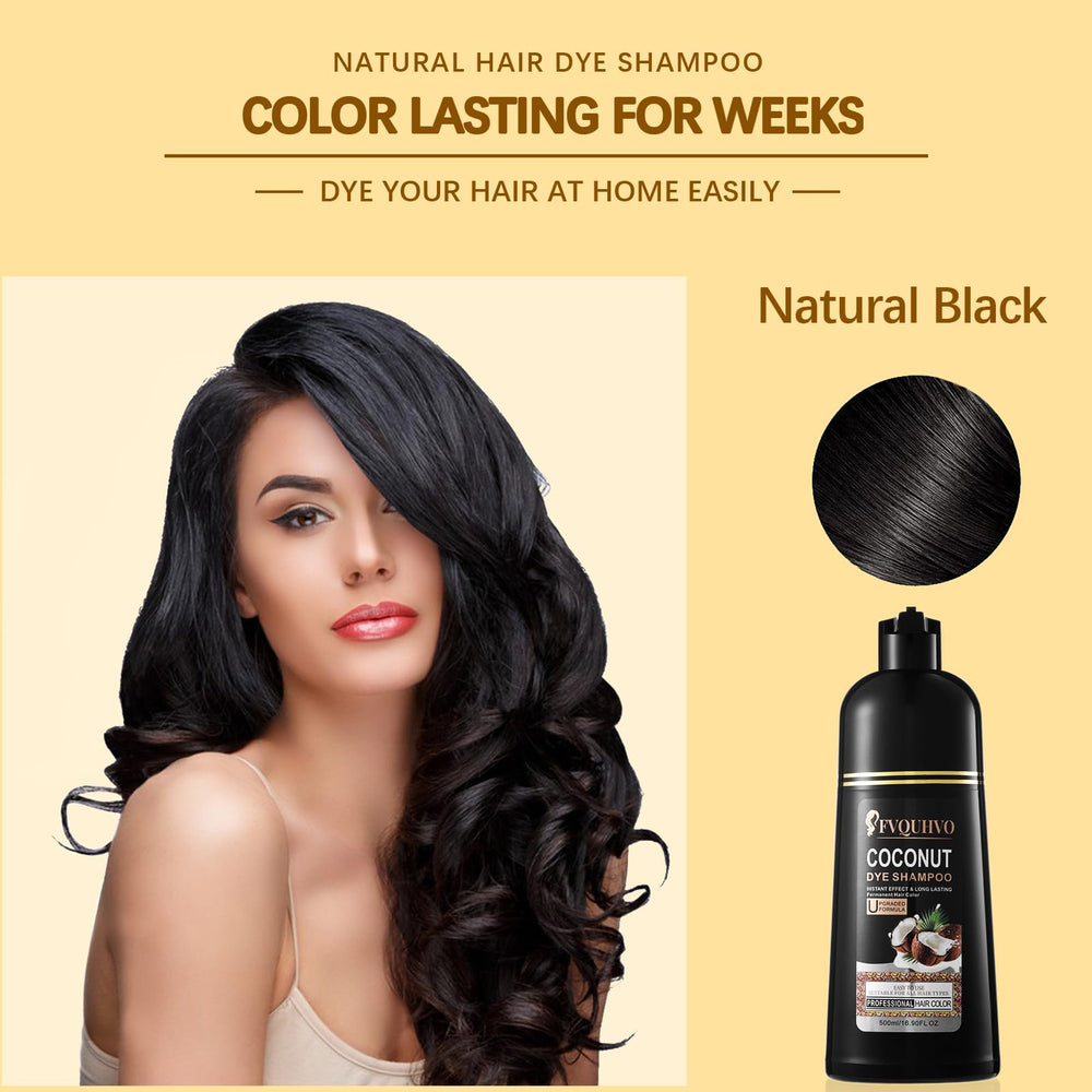 NCEPROHR Coconut Dye Shampoo nourishes hair with coconut oil for softer strands