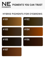 Ombre shading example illustrates a natural brow gradient.