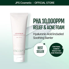 Creamy lather of Near Garden Lotus Relief Foam ready for cleansing