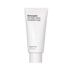 Nécessaire fragrance-free body lotion bottle close-up for sensitive skin use