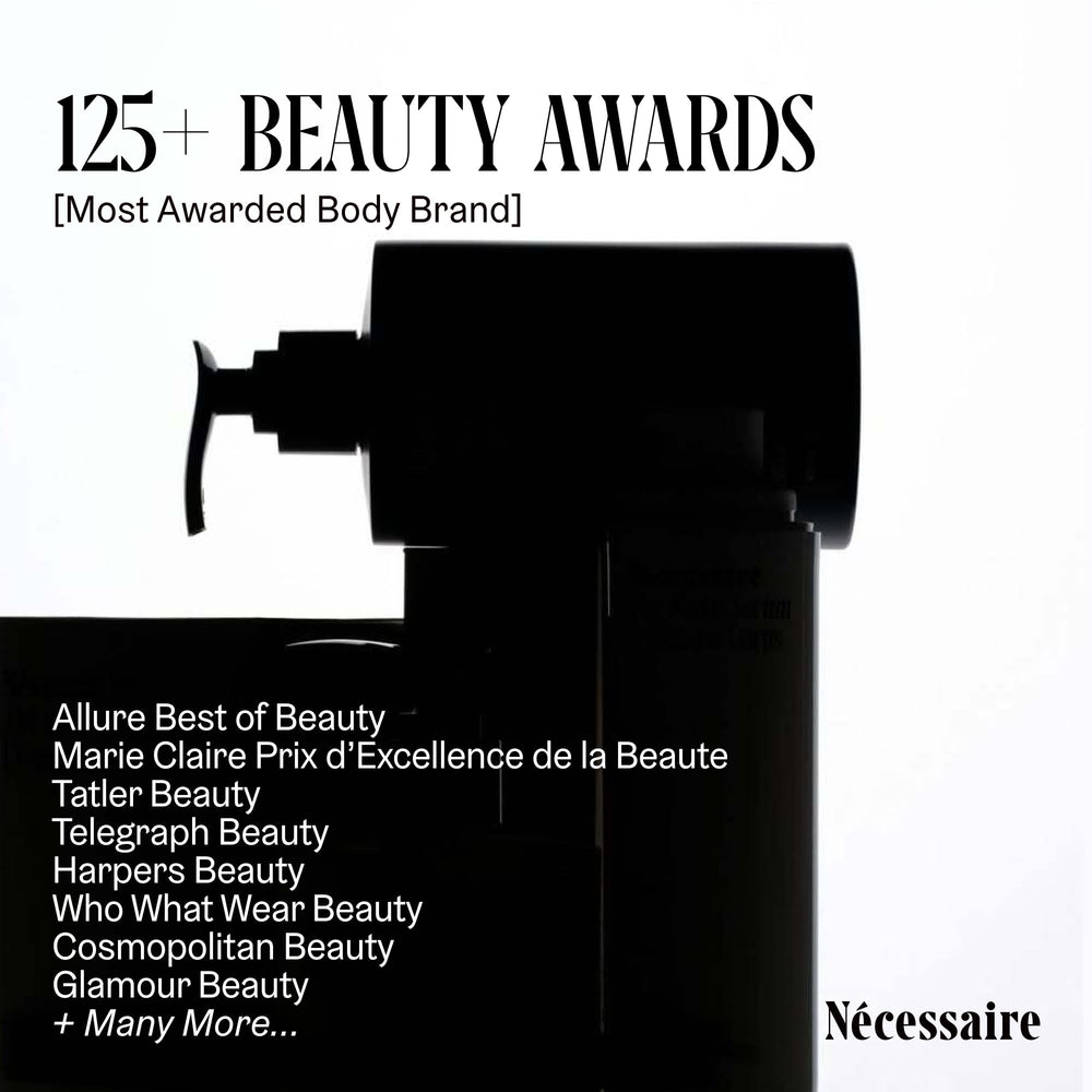 Nécessaire Santal application demonstrating non greasy finish after use.