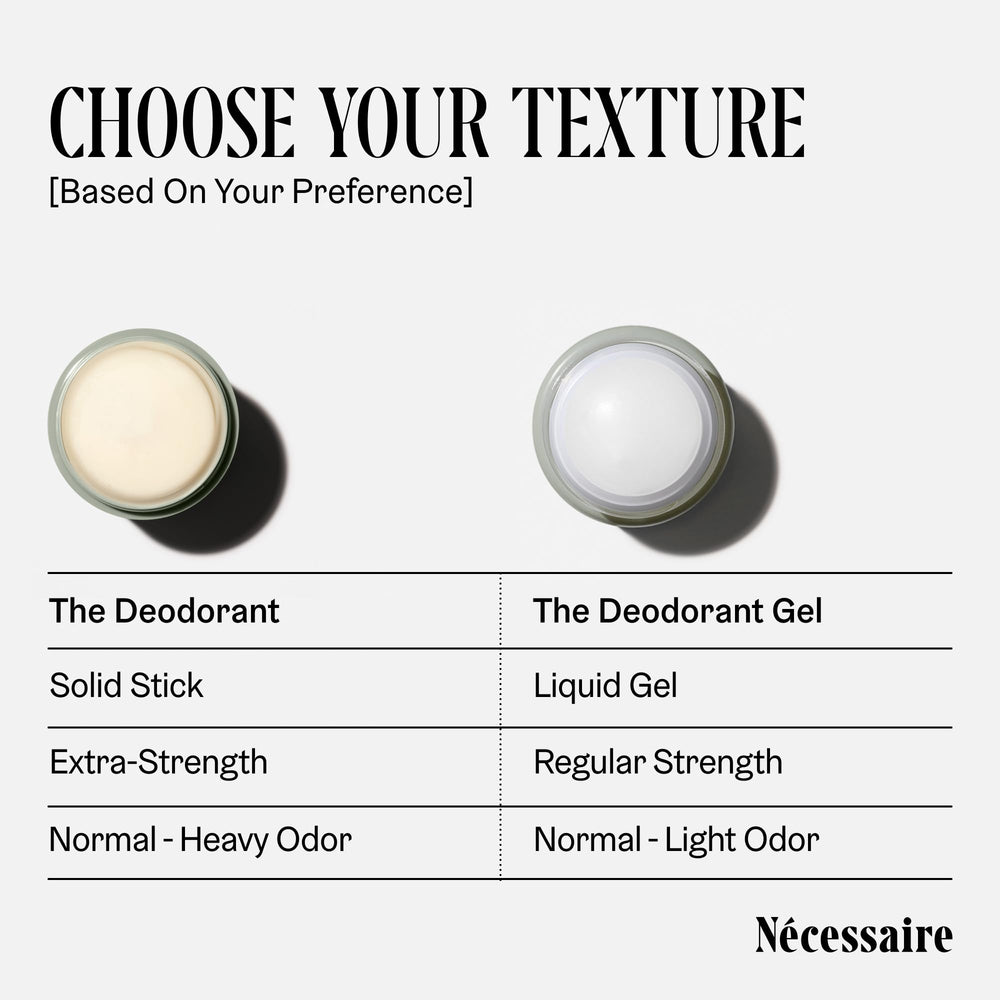 Nécessaire eucalyptus deodorant vegan label confirming cruelty-free, paraben-free formula.