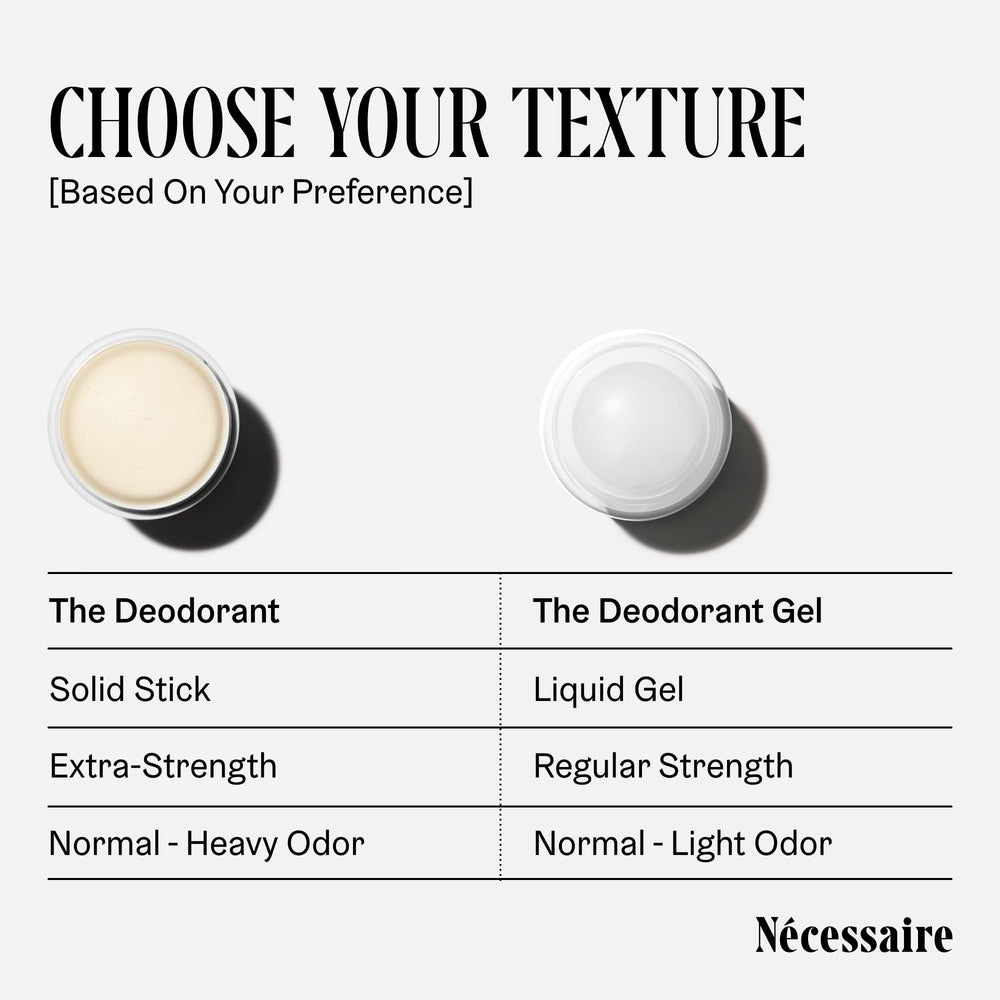 Applying Nécessaire deodorant underarm during daily routine