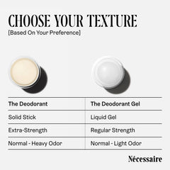 Applying Nécessaire deodorant underarm during daily routine