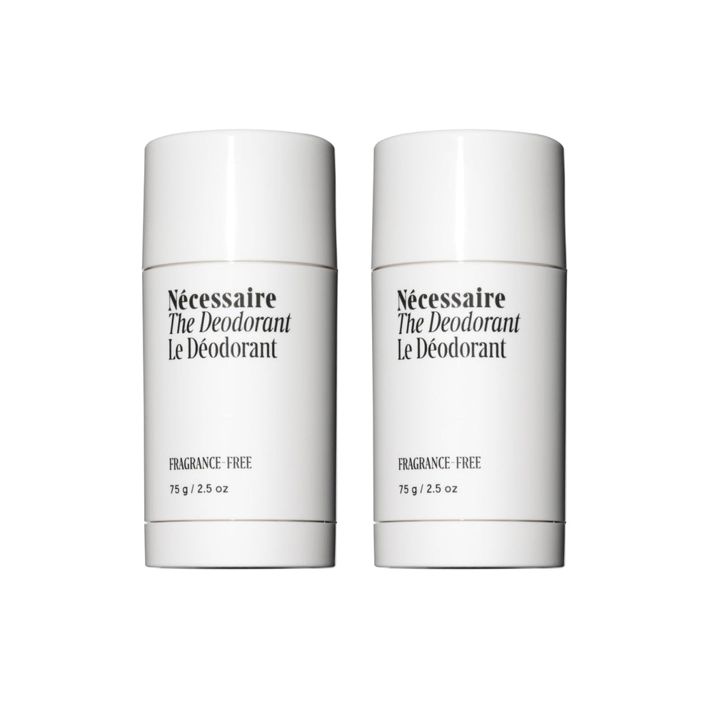 Nécessaire fragrance-free deodorant bottle with aluminum-free formula for daily freshness.