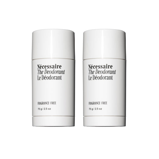 Nécessaire fragrance-free deodorant bottle with aluminum-free formula for daily freshness.
