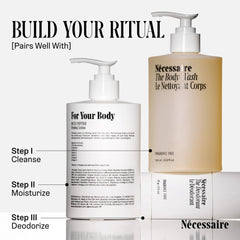 Nécessaire fragrance-free badge emphasizes suitability for sensitive skin